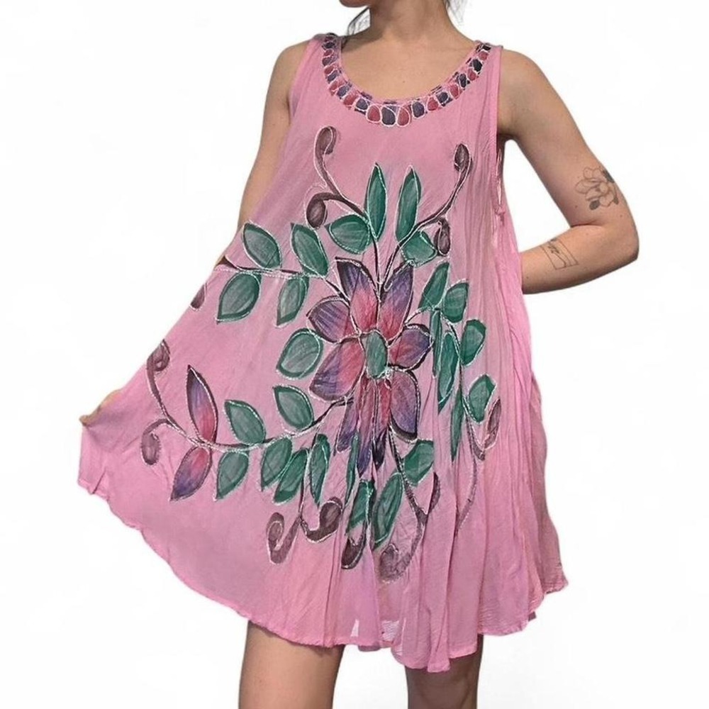 Hand Painted whimsical summer dress